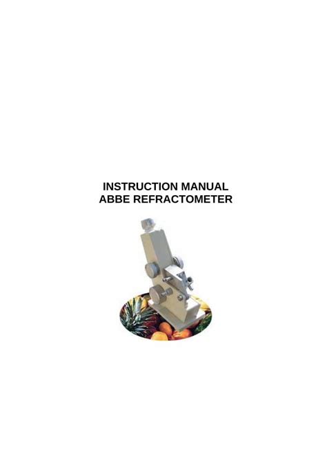 abbe refractometer uses|abbe refractometer user manual.